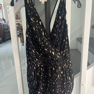 Silence + noise black and gold romper size 2